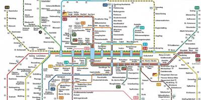 Mnichovský dopravní mapa