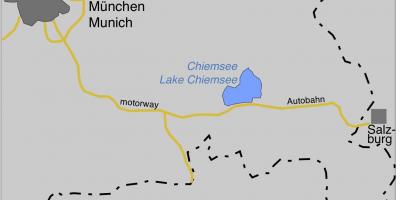 Mapa ofmunich jezera 