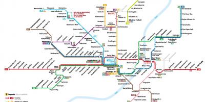 Mapa mnichova tramvají