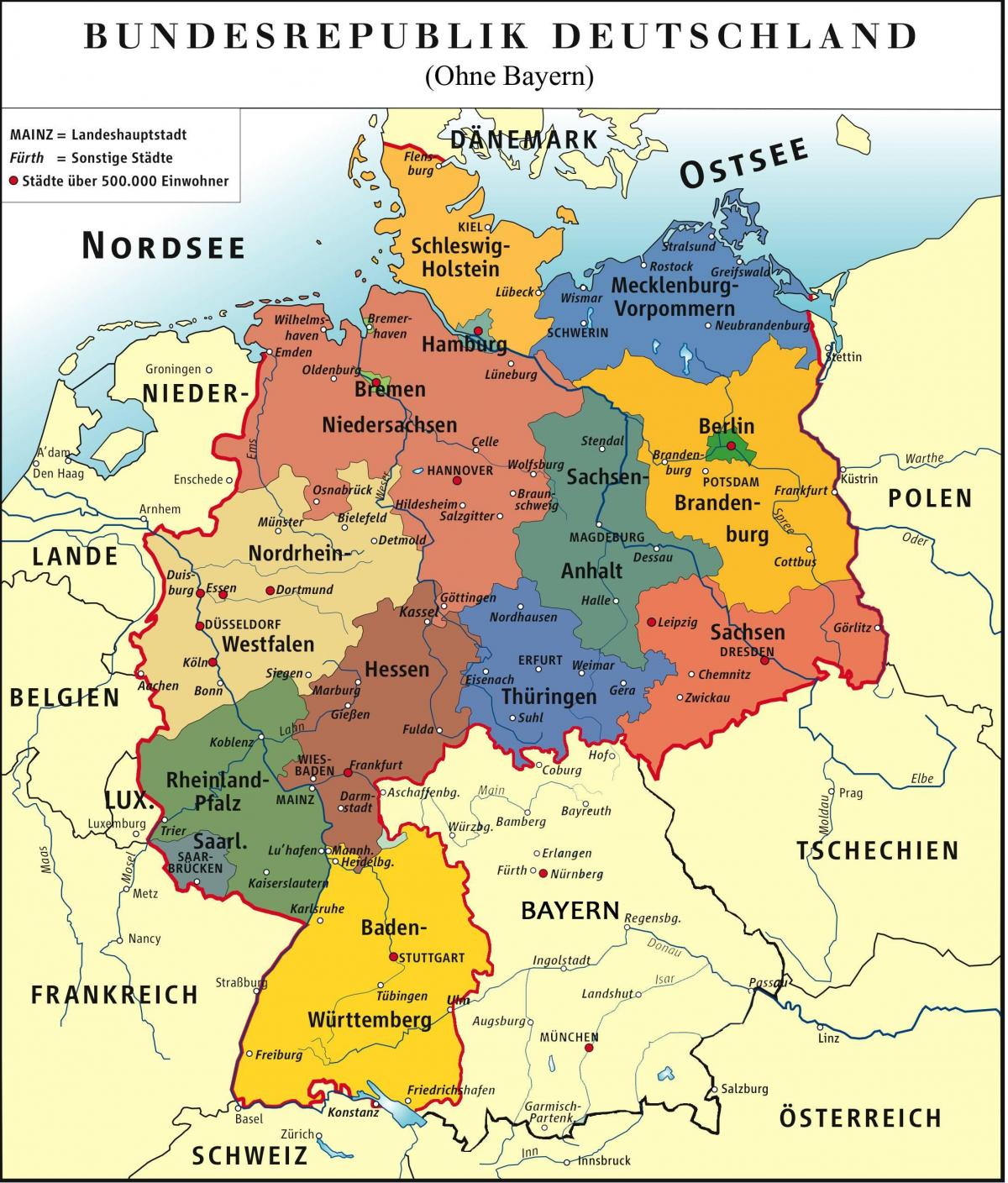 bayern mnichov mapě