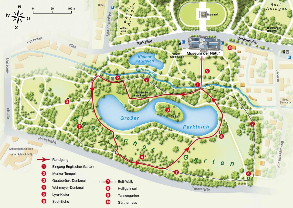 Mapa englischer garten
