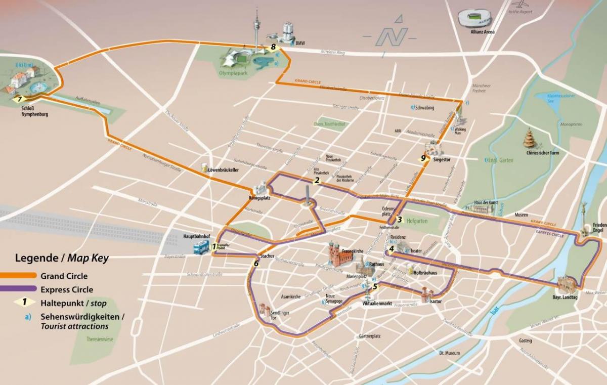 centrální autobusové nádraží v mnichově mapě