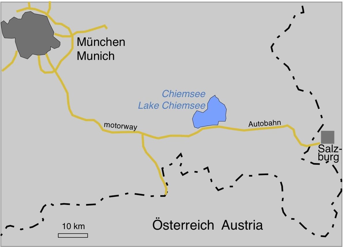 Mapa ofmunich jezera 