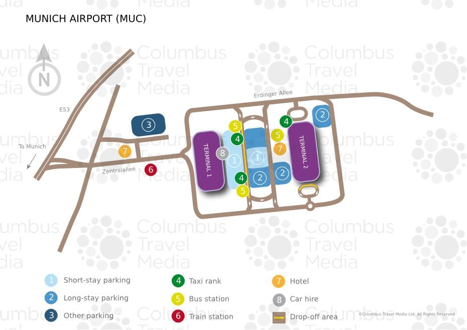 Mapa letiště mnichov železniční stanice