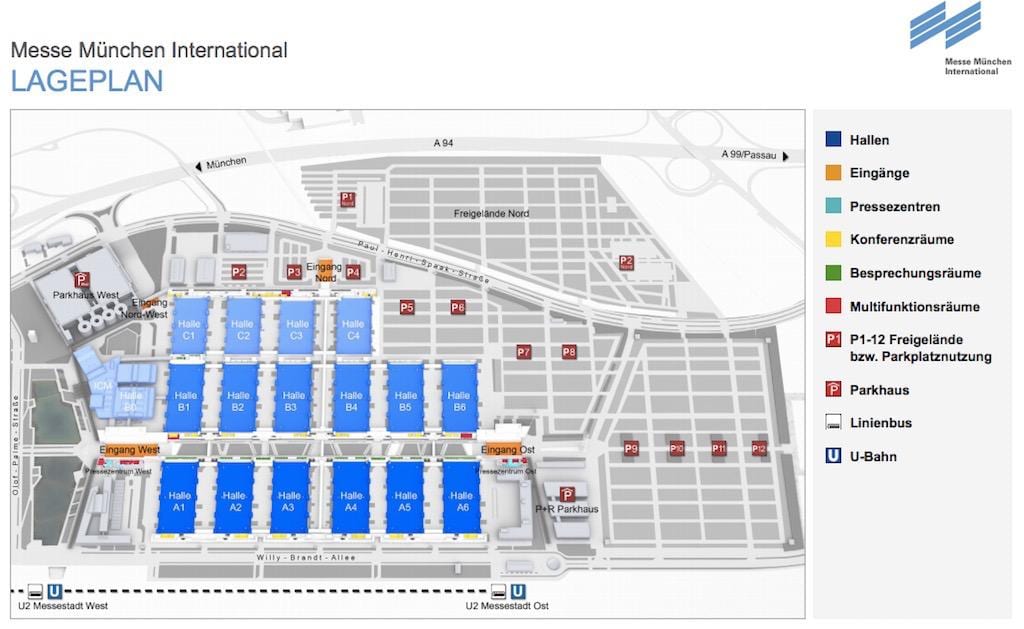 messe munchen mapě