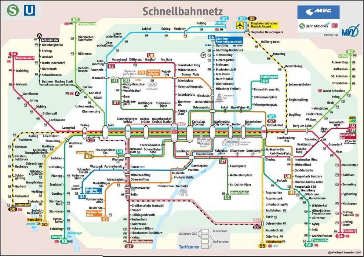 mapa metro munchen