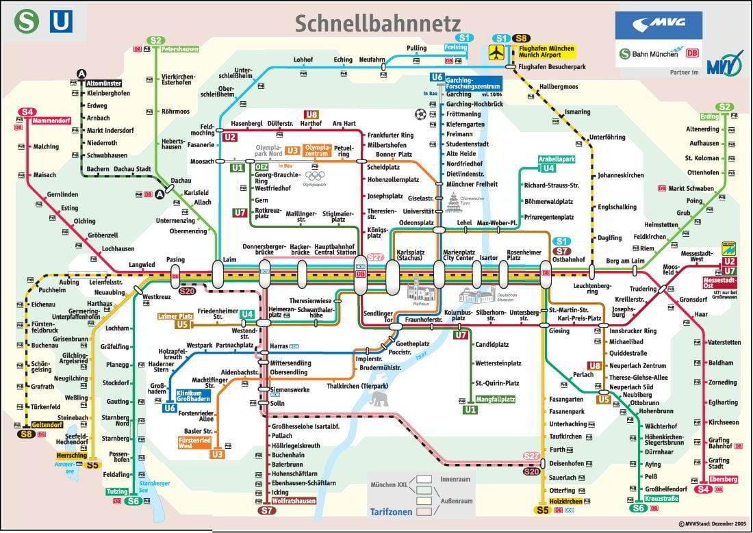 münchen mapa metro
