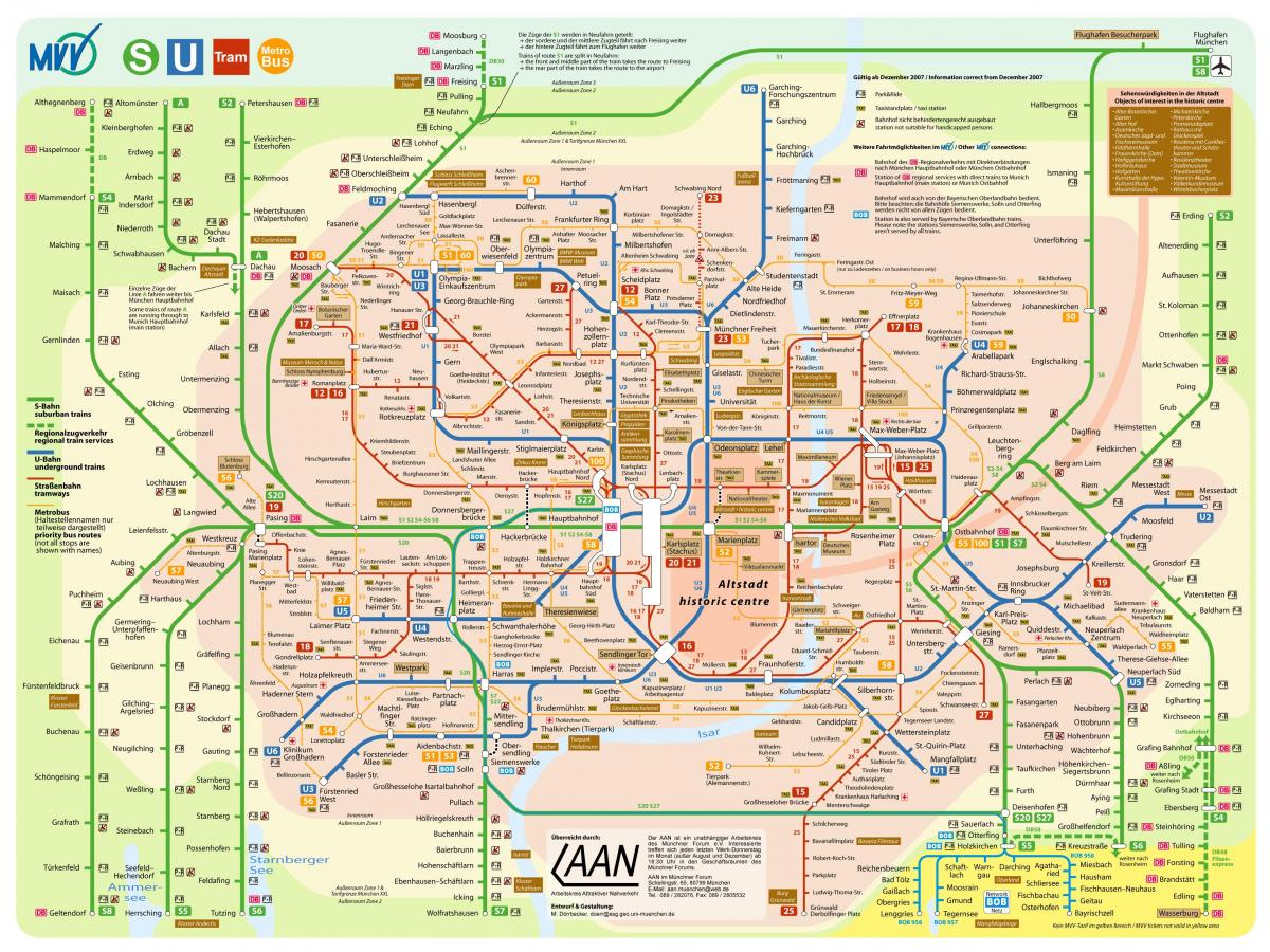 dopravní mapa mnichov
