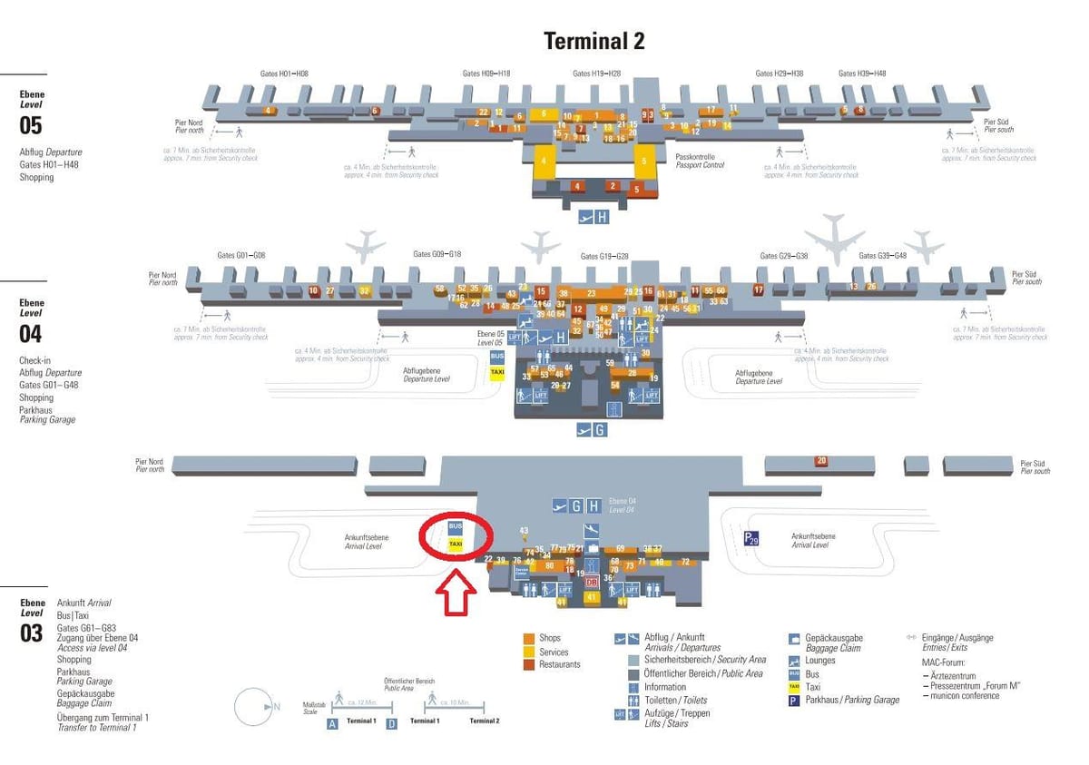 Mapa mnichov, terminál 2 