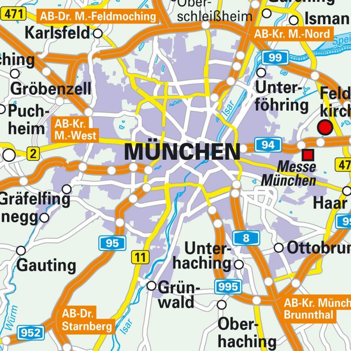 mnichov centrum města-mapa
