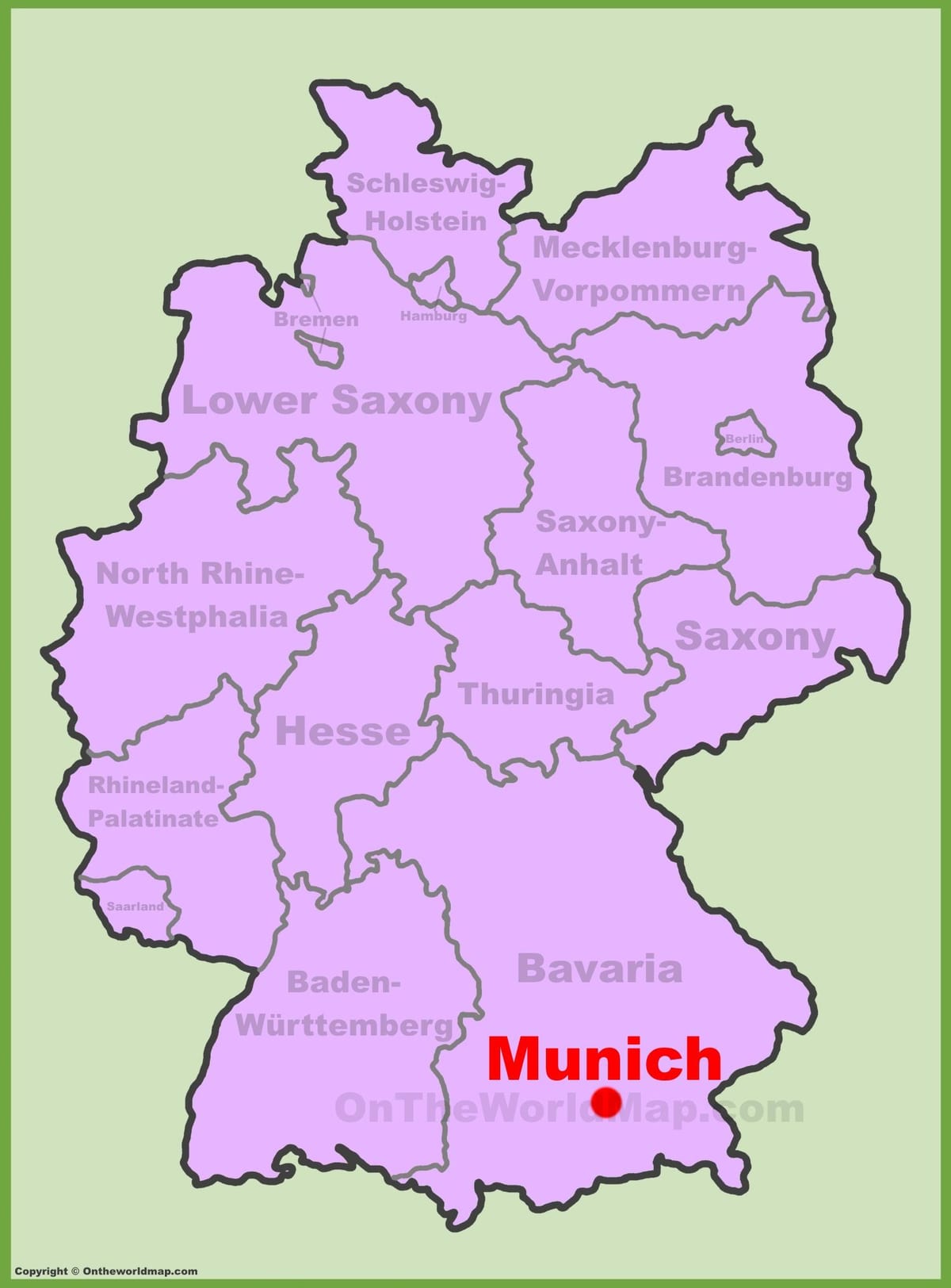Mapa mnichova umístění