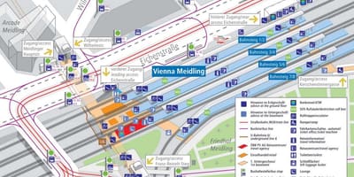 Mnichov železniční stanice platforma mapě
