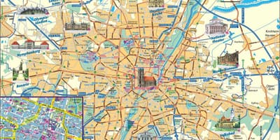 Mapa města mnichov, německo