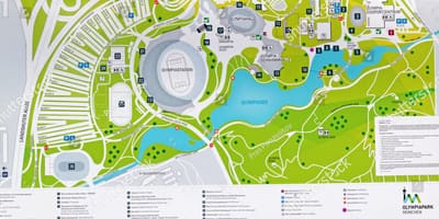 Mapa mnichov olympijský park