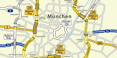 Munchen prsten mapě