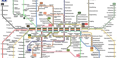 Mnichov s8 vlak mapě