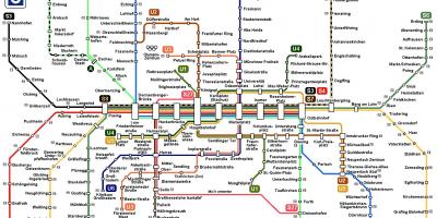 Mnichov s8 vlak mapě