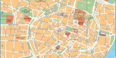 Street mapě z mnichov, německo
