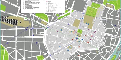 Turistická mapa atrakce mnichov