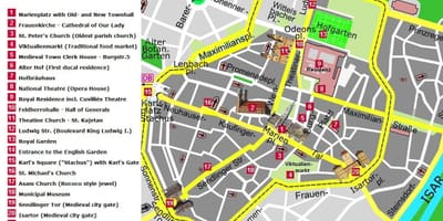 Mnichov cestovní mapa