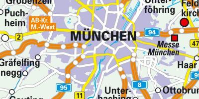 Mnichov centrum města-mapa